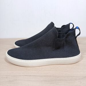 Rothy’s The Chelsea Navy Blue Knit Slip-On Recycled High-Top Sneakers #1683